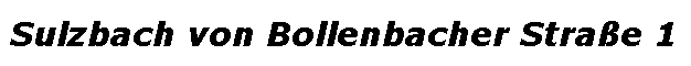 Textfeld: Sulzbach von Bollenbacher Strae 1